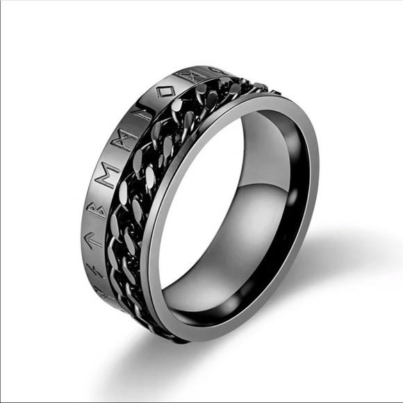 Men’s Stainless Steel Nordic Ring - Picture 7 of 8